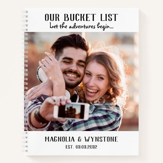 Crapbook van onze Bucket List Couple Notitieboek (Voorkant)