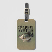 Crappie Attitude Bagagelabel (Voorkant (verticaal))