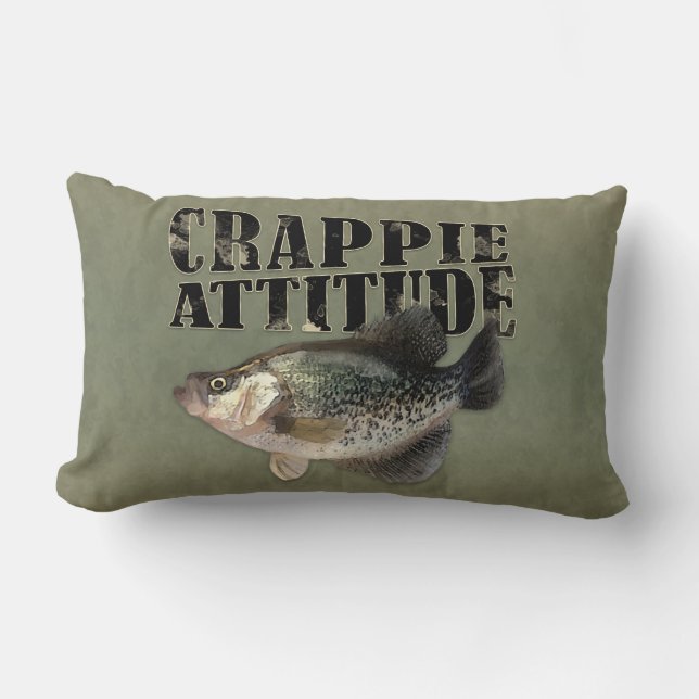 Crappie Attitude Fish Gevist Kussen (Voorkant)