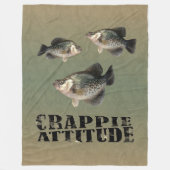 Crappie Attitude Funny Vist Fleece Deken (Voorkant)