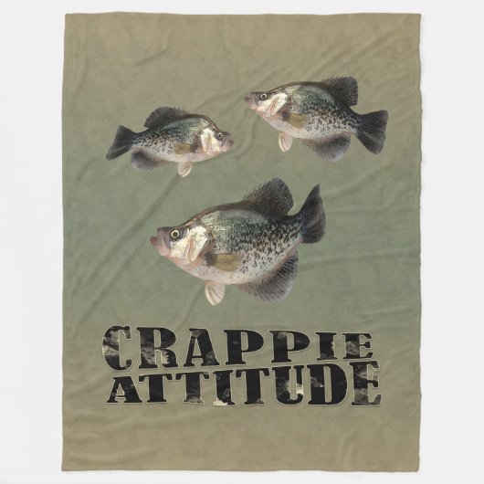 Crappie Attitude Funny Vist Fleece Deken (Voorkant)