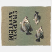 Crappie Attitude Funny Vist Fleece Deken (Voorkant (Horizontaal))