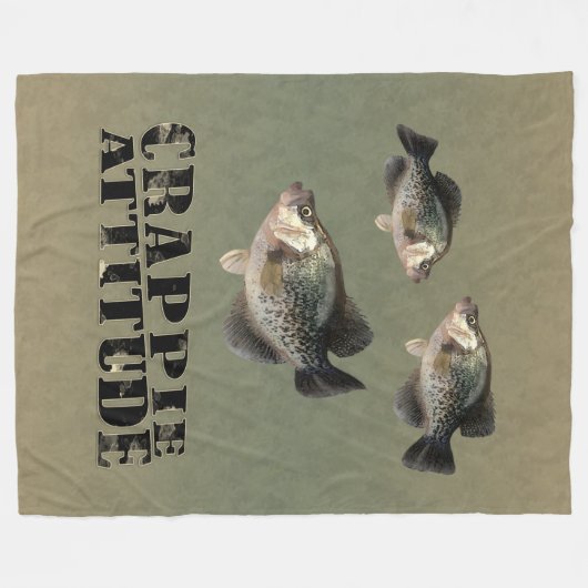 Crappie Attitude Funny Vist Fleece Deken (Voorkant (Horizontaal))
