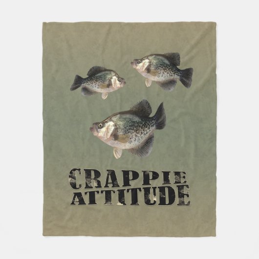 Crappie Attitude Funny Vist Fleece Deken (Voorkant)