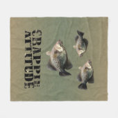 Crappie Attitude Funny Vist Fleece Deken (Voorkant (Horizontaal))
