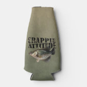 Crappie Attitude Funny Vist Flesjeskoeler (Voorkant)