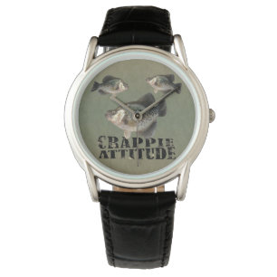 Crappie Attitude Funny Vist Horloge