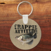Crappie Attitude Funny Vist Sleutelhanger (Voorkant)