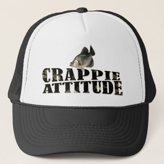 Crappie Attitude Funny Vist Trucker Pet (Voorkant)