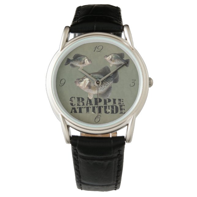 Crappie Attitude Funny Vist Watch Horloge (Voorkant)