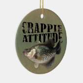 Crappie Attitude Keramisch Ornament (Rechts)
