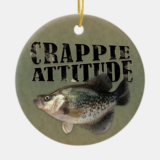 Crappie Attitude Keramisch Ornament (Voorkant)
