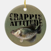 Crappie Attitude Keramisch Ornament (Achterkant)