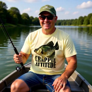 Crappie Attitude Vis Humor Meer Leven Ontwerp T-shirt