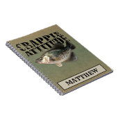 Crappie Attitude Vissen Notitieboek (Rechterzijde)