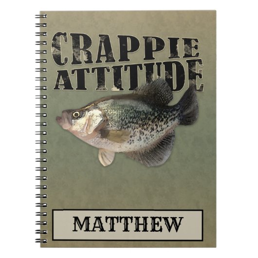 Crappie Attitude Vissen Notitieboek (Voorkant)