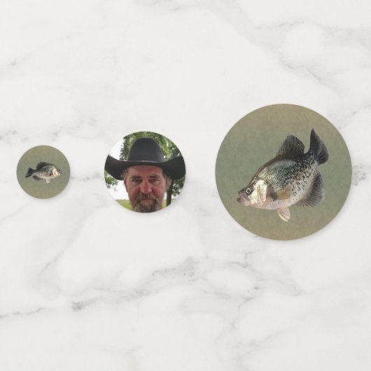 Crappie Birthday Custom Afbeelding Confetti (Achterkanten)