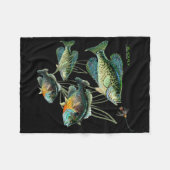 Crappie Bluegill Fishing Shirts Hoodies Black Fly  Fleece Deken (Voorkant (Horizontaal))