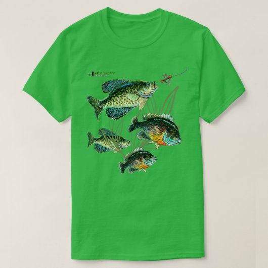 Crappie Bluegill Vist Hoodies Black Fly (Design voorkant)