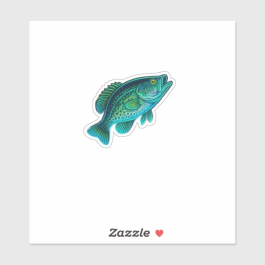 Crappie Cutout-Sticker Sticker (Vel)