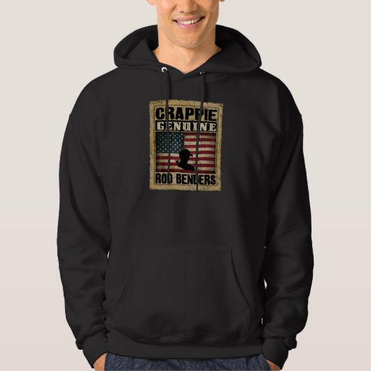 Crappie - "Echte daders" Vist ontwerp Hoodie (Voorkant)