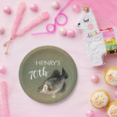 Crappie Fish 70th Birthday Papieren Bordje (Feest)