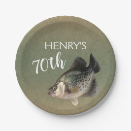 Crappie Fish 70th Birthday Papieren Bordje