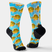 Crappie Fish en Blue Water Socks Sokken (Gebogen)