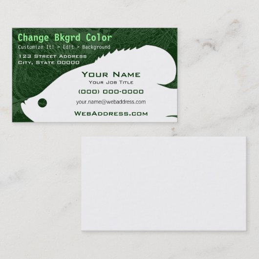 Crappie Fish Visitekaartje (Voorkant / Achterkant)