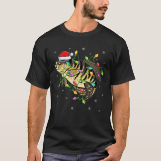 Crappie Fish Xmas Lighting Reindeer Pet Crappie Ch T-shirt