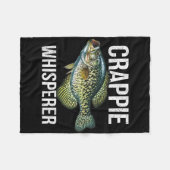 Crappie Fluisteraar Fleece Deken (Voorkant (Horizontaal))
