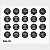 Crappie fluisteraar ronde sticker (Vel)