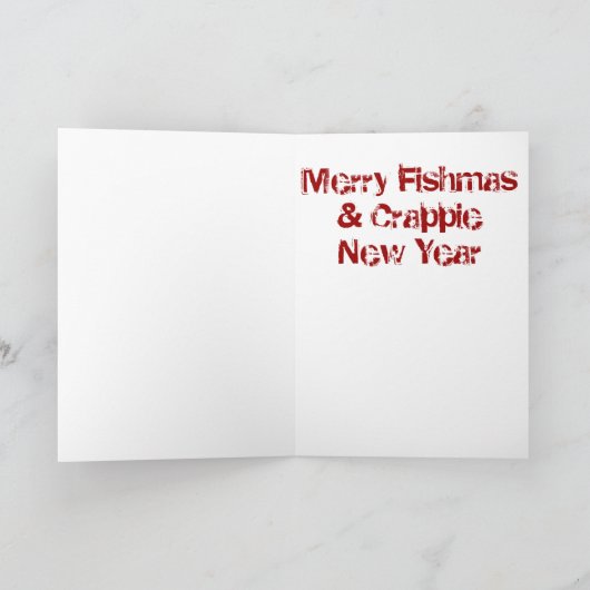 Crappie kerstboom feestdagen kaart (Binnen)