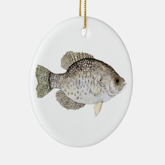 Crappie kerstversiering keramisch ornament (Rechts)