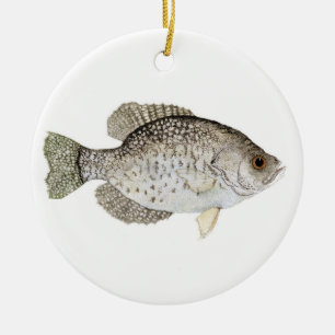 Crappie kerstversiering keramisch ornament