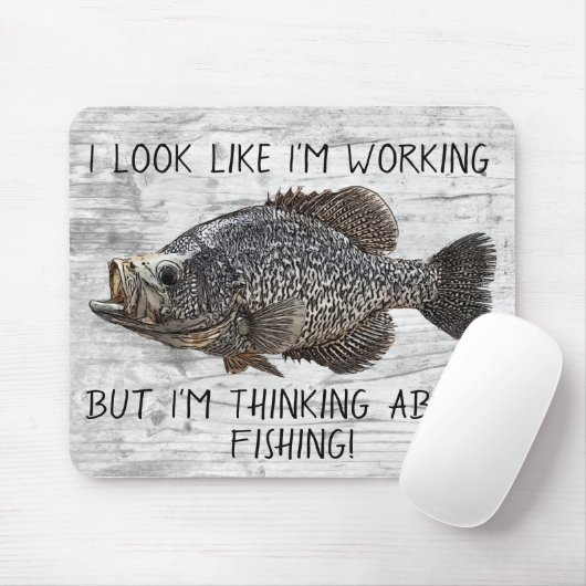 Crappie Panfish Vist Funny Angler Cool Muismat (Met muis)