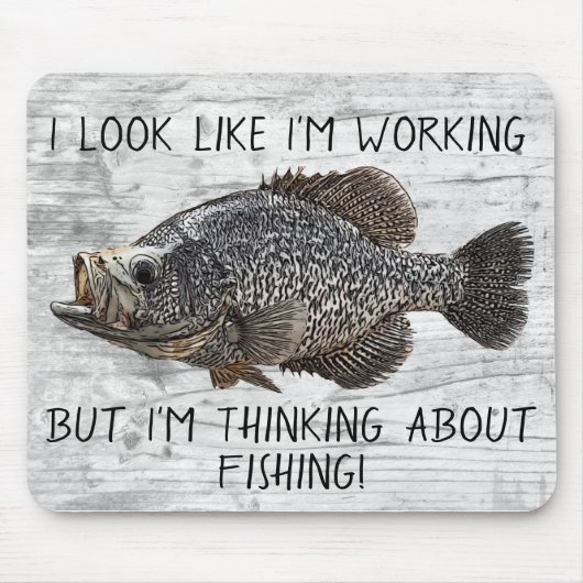 Crappie Panfish Vist Funny Angler Cool Muismat (Voorkant)