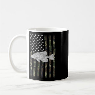 crappie vissen camouflage vlag (op achterkant) koffiemok