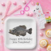 Crappie Vissende Birthday Party Papieren Bordje (Feest)