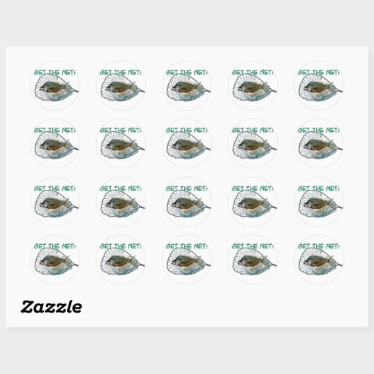 Crappie-visserij Ronde Sticker (Vel)