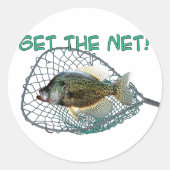 Crappie-visserij Ronde Sticker (Voorkant)