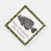 Crappie Vist Aangepast sportdag Groene Camo Servet (Hoek)