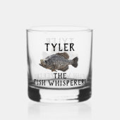 Crappie Vist Fish Whisperer Funny Angler Sports Whisky Glas (Achterkant)