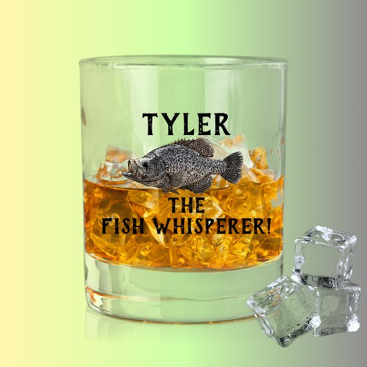 Crappie Vist Fish Whisperer Funny Angler Sports Whisky Glas
