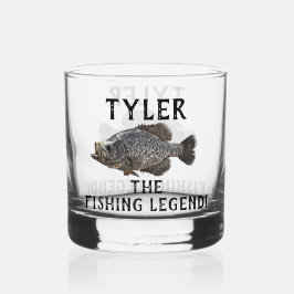 Crappie Vist Legend Cool Funny Angler Sports Whisky Glas
