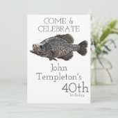 Crappie Vist visser Angler Mannen Kaart (Staand voorkant)