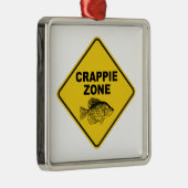 Crappie Zone Metalen Ornament (Rechts)