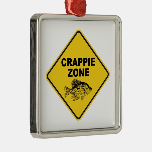 Crappie Zone Metalen Ornament (Rechts)