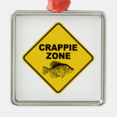 Crappie Zone Metalen Ornament (Voorkant)