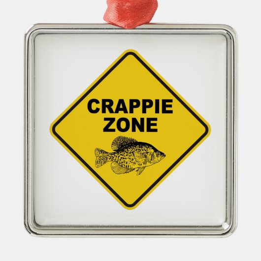 Crappie Zone Metalen Ornament (Voorkant)